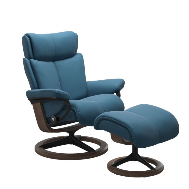Stressless Magic Signature Base Chair With Footstool Recliners