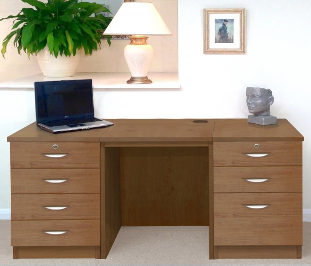 Desk and matching store file cabinet
