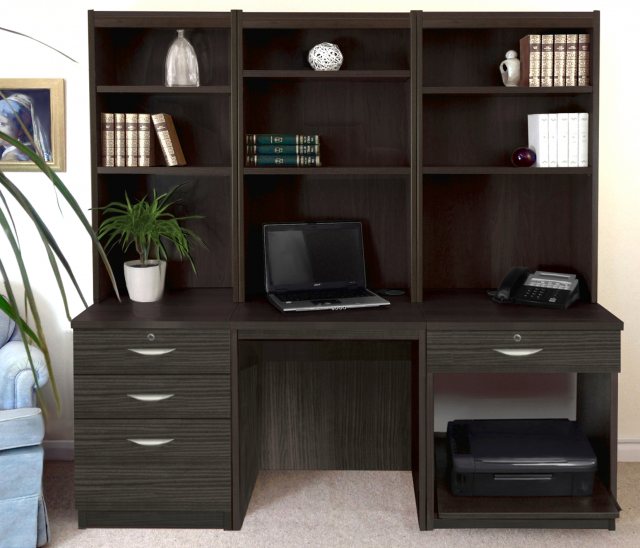 Drawer Units With Hutch Bookcases, White Desk With Bookcase Hutch