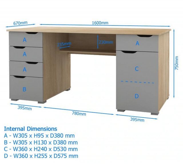 4 foot corner shop desk