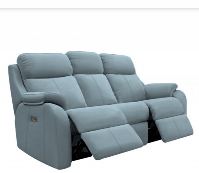 G Plan G Plan Kingsbury 3 Seater Double Electric Recliner Sofa with Headrest & Lumber