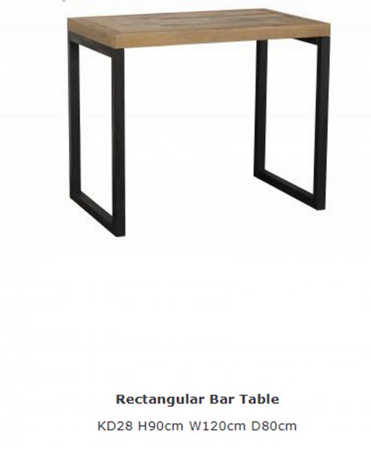 Hafren Collection Hafren Collection Sherlock Nixon Rectangular Bar Table