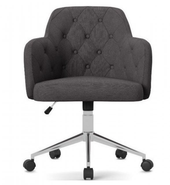 Grey fabric discount office chair