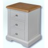 Real Wood Real Wood Rio Painted 3 Drawer Bedside