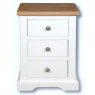 Real Wood Real Wood Rio Painted 3 Drawer Bedside