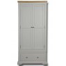 Real Wood Rio Painted 2 Door 1 Drawer Single Wardrobe