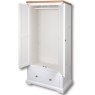 Real Wood Rio Painted 2 Door 1 Drawer Single Wardrobe