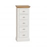 TCH Furniture Coelo Oak & Painted 5 Drawers Chest