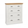 TCH Furniture Coelo Oak & Painted Chest Of 5 Drawers (3 + 2)