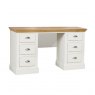 TCH Furniture Coelo Oak & Painted Dressing Table Double (6 Drawer)