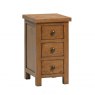 Devonshire Dorset Rustic Oak Compact 3 Drawer Bedside