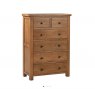 Devonshire Living Devonshire Dorset Rustic Oak 2 Over 4 Chest