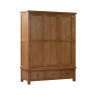 Devonshire Living Devonshire Dorset Rustic Oak Triple Wardrobe With 3 Drawers