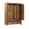 Devonshire Living Devonshire Dorset Rustic Oak Triple Wardrobe With 3 Drawers