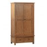 Devonshire Living Devonshire Dorset Rustic Oak Double Wardrobe With 2 Drawers