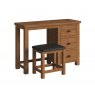 Devonshire Dorset Rustic Oak Dressing Table & Stool