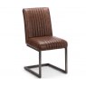 Julian Bowen Julian Bowen Brooklyn Dining Chair Brown Faux Leather