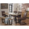 Julian Bowen Julian Bowen Brooklyn Dining Chair Brown Faux Leather