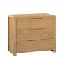 Julian Bowen Curve Oak 3 Drawer Bedside Chest