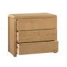 Julian Bowen Julian Bowen Curve Oak 3 Drawer Bedside Chest