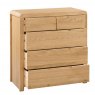 Julian Bowen Julian Bowen Curve Oak 3 + 2 Drawer Chest