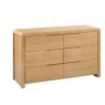 Julian Bowen Julian Bowen Curve Oak 6 Drawer Wide Chest