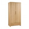 Julian Bowen Julian Bowen Curve Oak Bedroom 2 Door 1 Drawer Wardrobe