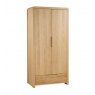 Julian Bowen Julian Bowen Curve Oak Bedroom 2 Door 1 Drawer Wardrobe