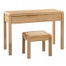 Julian Bowen Julian Bowen Curve Oak Bedroom 2 Drawer Dressing Table & Stool