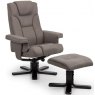 Julian Bowen Malmo Swivel Recliner & Stool Fabric