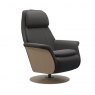 Stressless Sam Power Recliner (Wood) With Power Disc Base