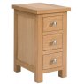 Devonshire Dorset Light Oak Compact 3 Drawer Bedside