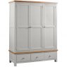 Devonshire Living Devonshire Dorset Painted Triple Wardrobe With 3 Drawers