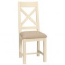 Devonshire Dorset Painted Cross Back Chair With Fabric Seat