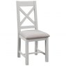 Devonshire Dorset Painted Cross Back Chair With Fabric Seat