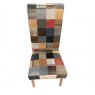 Carlton Furniture Carlton Furniture Rollback Patchwork Chair Leather Mix & Wool Mix