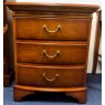 Bradley Furniture Mahogany 3 Drawer Bedside Chest