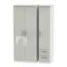 Welcome Furniture Welcome Furniture Knightsbridge Triple Wardrobe 2 Small Drawers