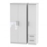 Welcome Furniture Welcome Furniture Knightsbridge Triple Wardrobe 2 Small Drawers