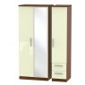 Welcome Furniture Welcome Furniture Knightsbridge Triple 2 Small Drawers Mirror Wardrobe