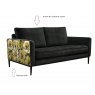 G Plan Vintage Ridley Medium Sofa In Fabric B With Accent Fabric