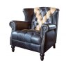 Carlton & Vintage Sofa Company Vintage Sofa Company Crompton Saltire Leather Chair