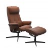 Stressless Stressless Berlin Cross Base Recliner High Back Chair & Footstool