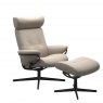 Stressless Stressless Berlin Cross Base Recliner Chair & Footstool With Adjustable Headrest