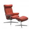 Stressless Stressless Berlin Cross Base Recliner Chair With Adjustable Headrest