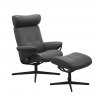 Stressless Stressless Berlin Cross Base Recliner Chair With Adjustable Headrest