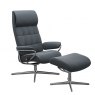 Stressless Stressless London Cross Base Recliner Chair With Highback & Footstool