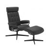Stressless Stressless London Cross Base Recliner Chair With Adjustable Headrest & Footstool