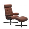 Stressless Stressless London Cross Base Recliner Chair With Adjustable Headrest & Footstool