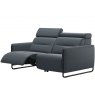 Stressless Stressless Emily 2 Seater Sofa With Single Sided Powered Recliner Steel Legs